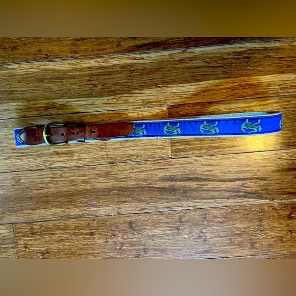 Leather Man LTD | Handmade | Blue Crab Belt | 38 - Picture 2 of 8